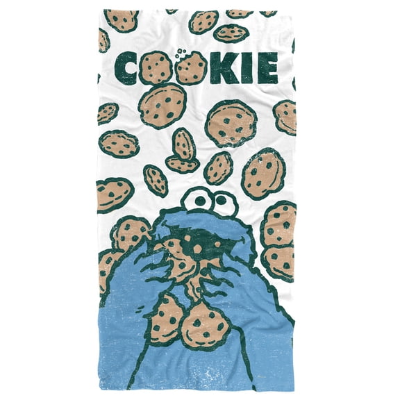 Sesame Street Beach Towel, 30"x60", Cookie Crumble Beach Towel
