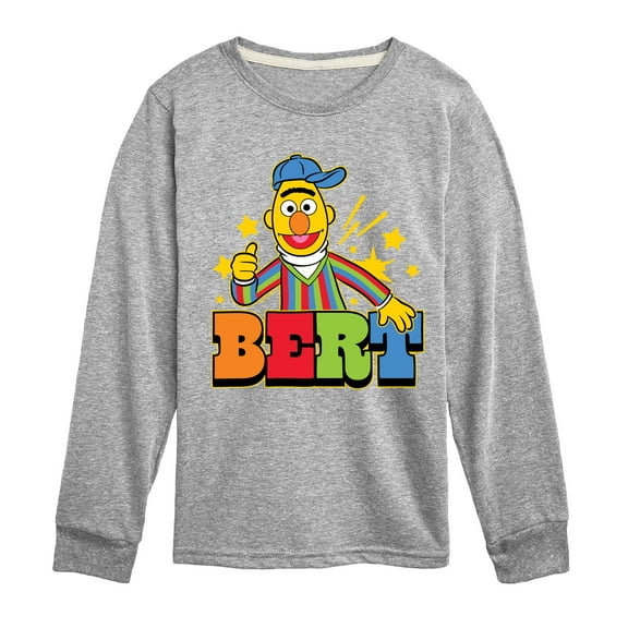 Sesame Street - Bert Backwards Cap - Toddler and Youth Long Sleeve T-Shirt