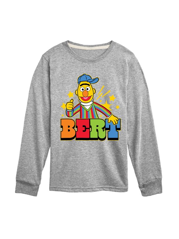 - Bert Backwards Cap Boys' Long Sleeve Graphic T-Shirt