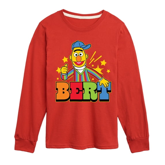 Sesame Street - Bert Backwards Cap - Toddler and Youth Long Sleeve T-Shirt