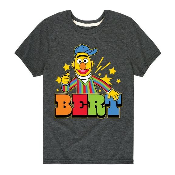Sesame Street - Bert Backwards Cap - Toddler and Youth Short Sleeve Graphic T-Shirt