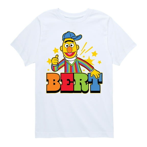 Sesame Street - Bert Backwards Cap - Toddler and Youth Short Sleeve Graphic T-Shirt