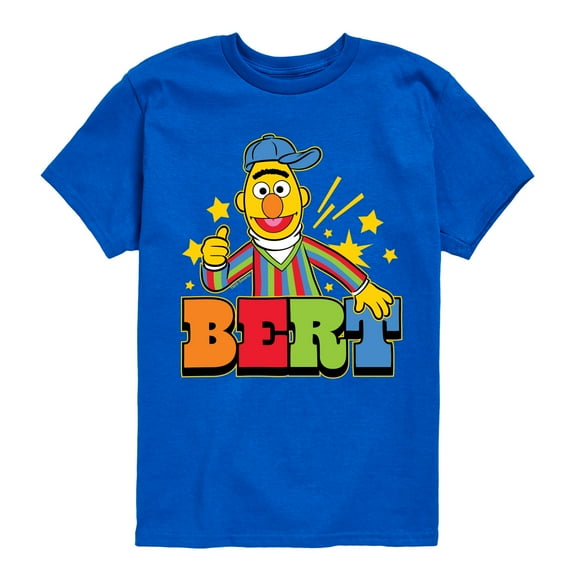 Sesame Street - Bert Backwards Cap - Toddler and Youth Short Sleeve Graphic T-Shirt