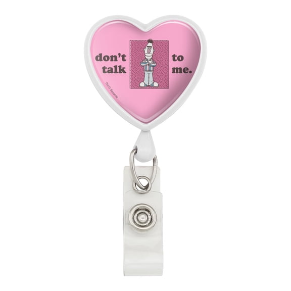 Sesame Street Bert Don't Talk to Me Heart Lanyard Retractable Reel Badge ID Card Holder