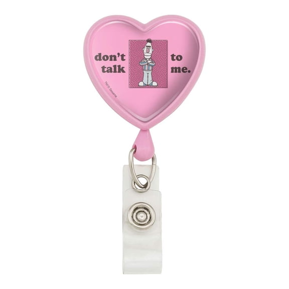 Sesame Street Bert Don't Talk to Me Heart Lanyard Retractable Reel Badge ID Card Holder