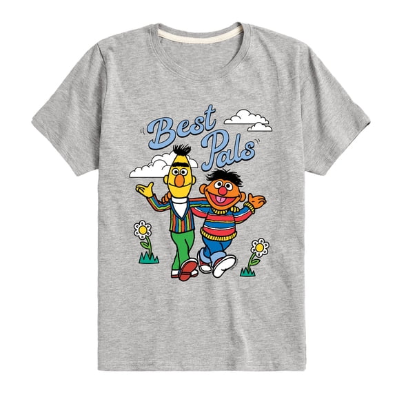 Sesame Street - Bert Ernie Best Pals - Toddler and Youth Short Sleeve Graphic T-Shirt
