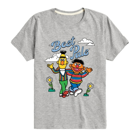 Sesame Street - Bert Ernie Best Pals - Toddler and Youth Short Sleeve Graphic T-Shirt