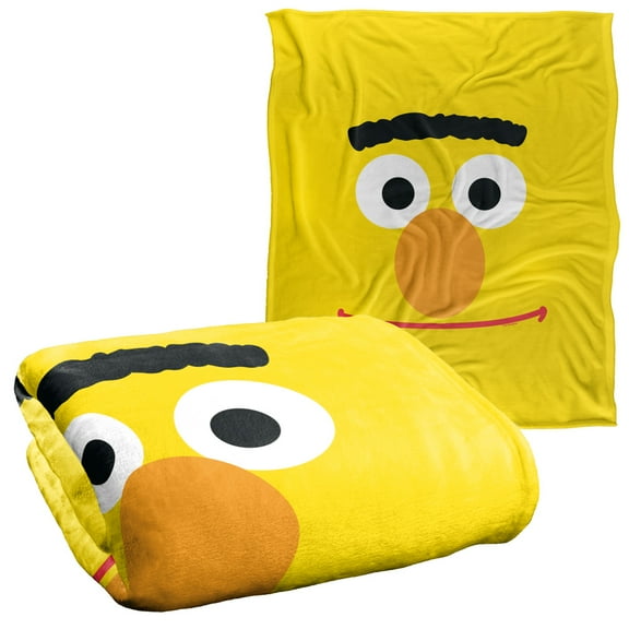 Sesame Street Bert Face Officially Licensed Silky Touch Super Soft Throw Blanket 50' x 60'