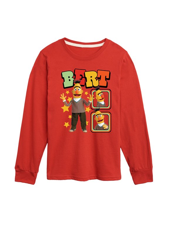 - Bert Photoreal Boys' Long Sleeve Graphic T-Shirt