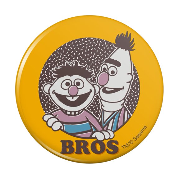 Sesame Street Bert and Ernie Bros Pinback Button Pin