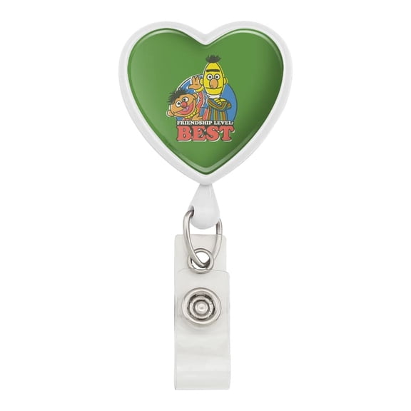 Sesame Street Bert and Ernie Friendship Level: Best Heart Lanyard Retractable Reel Badge ID Card Holder