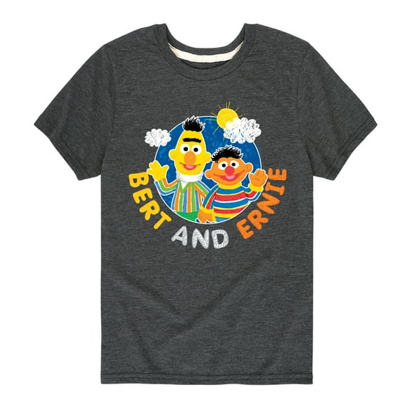 Sesame Street - Bert and Ernie - Toddler and Youth Short Sleeve Graphic T-Shirt