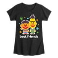 thumbnail image 1 of Sesame Street - Best Friends Bert Ernie - Girls Fitted Short Sleeve Graphic T-Shirt, 1 of 4