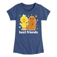 thumbnail image 1 of Sesame Street - Best Friends Big Bird Snuffy - Girls Fitted Short Sleeve Graphic T-Shirt, 1 of 4