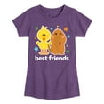 thumbnail image 1 of Sesame Street - Best Friends Big Bird Snuffy - Girls Fitted Short Sleeve Graphic T-Shirt, 1 of 4