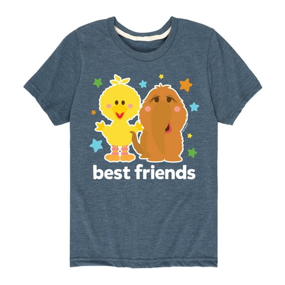 Sesame Street - Best Friends Big Bird Snuffy - Toddler and Youth Short Sleeve Graphic T-Shirt