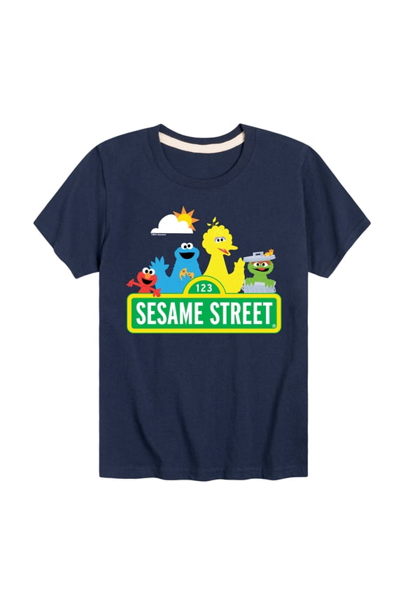 - Big Bird, Cookie Monster, Elmo, Oscar - Toddler and Youth Short Sleeve Graphic T-Shirt