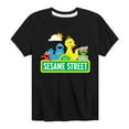thumbnail image 1 of Sesame Street - Big Bird, Cookie Monster, Elmo, Oscar - Toddler and Youth Short Sleeve Graphic T-Shirt, 1 of 5