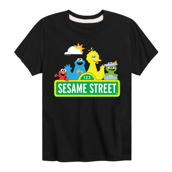 Sesame Street - Big Bird, Cookie Monster, Elmo, Oscar - Toddler and Youth Short Sleeve Graphic T-Shirt