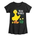 thumbnail image 1 of Sesame Street - Big Bird Daffodils - Girls Fitted Short Sleeve Graphic T-Shirt, 1 of 4