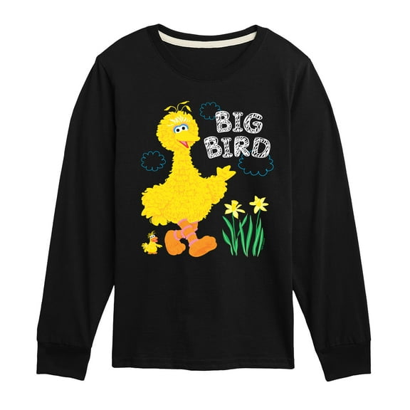 Sesame Street - Big Bird Daffodils - Toddler and Youth Long Sleeve T-Shirt
