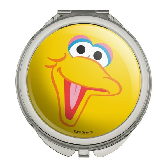 Sesame Street Big Bird Face Compact Travel Purse Handbag Makeup Mirror