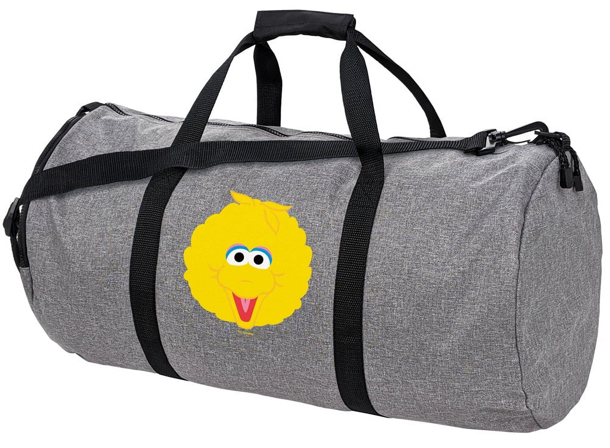 Sesame Street Big Bird Head Lightweight Duffel Bag for Sports and Gym Packable for Travel