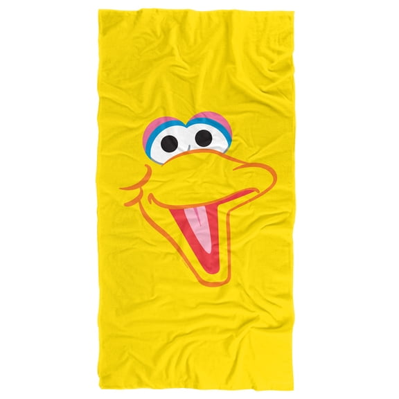 Sesame Street Big Bird Head Officially Licensed Beach Towel 30' X 60'