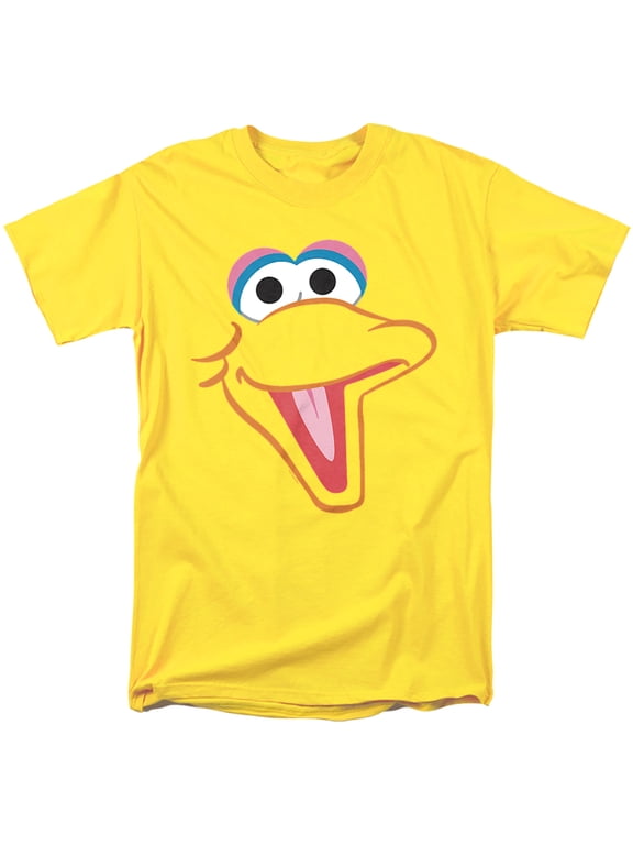 Big Bird Head Unisex Adult T Shirt, Yellow, 4X-Large