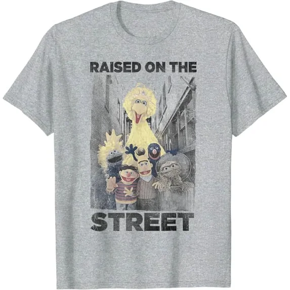 Sesame Street Big Bird Oscar Bert Ernie Grover T Shirt & Stickers