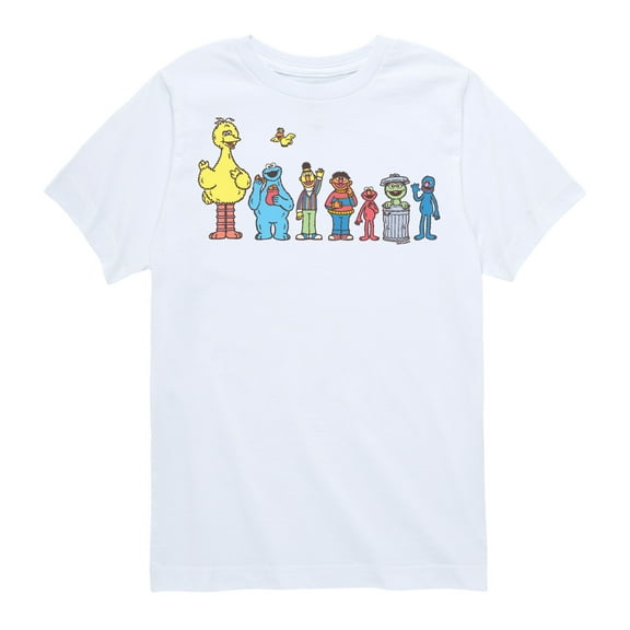 Sesame Street - Big Bird and Friends Group - Toddler and Youth Short Sleeve Graphic T-Shirt