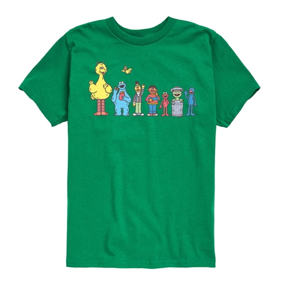 Sesame Street - Big Bird and Friends Group - Toddler and Youth Short Sleeve Graphic T-Shirt