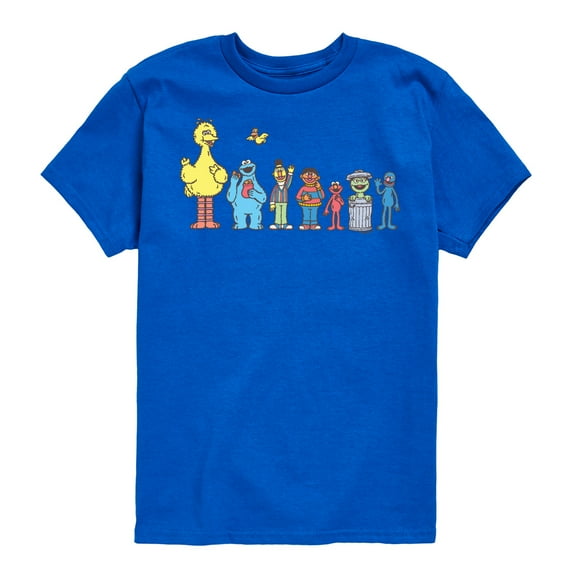 Sesame Street - Big Bird and Friends Group - Toddler and Youth Short Sleeve Graphic T-Shirt