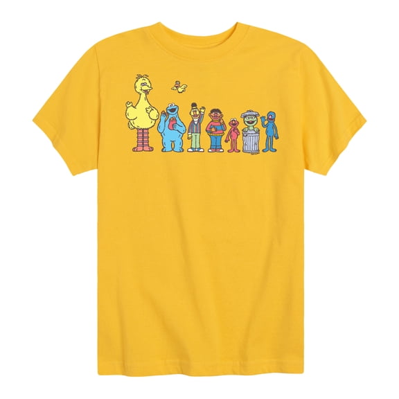 Sesame Street - Big Bird and Friends Group - Toddler and Youth Short Sleeve Graphic T-Shirt