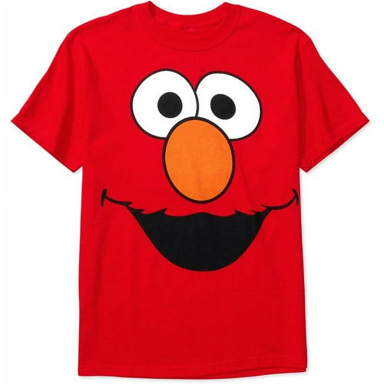 Sesame Street Big Men's Elmo Face T-Shirt - Walmart.com