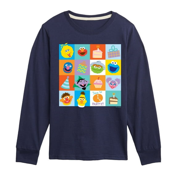 Sesame Street - Birthday Grid - Toddler and Youth Long Sleeve T-Shirt