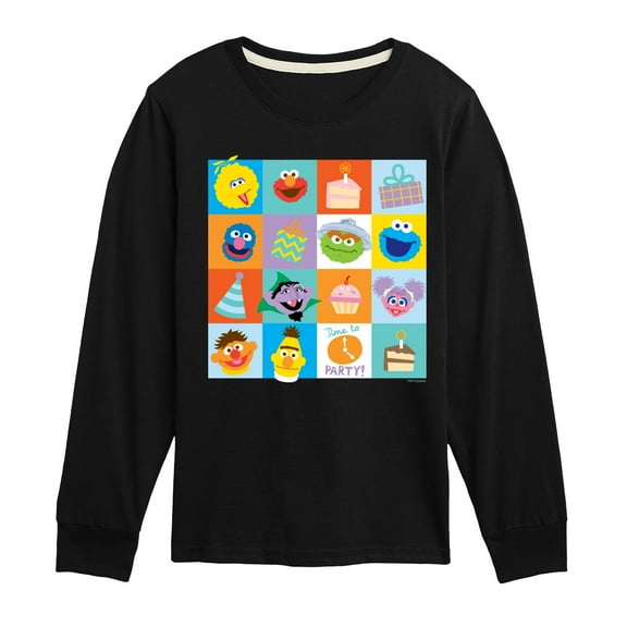 Sesame Street - Birthday Grid - Toddler and Youth Long Sleeve T-Shirt