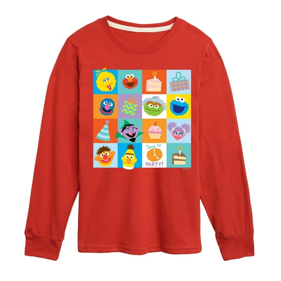 Sesame Street - Birthday Grid - Toddler and Youth Long Sleeve T-Shirt