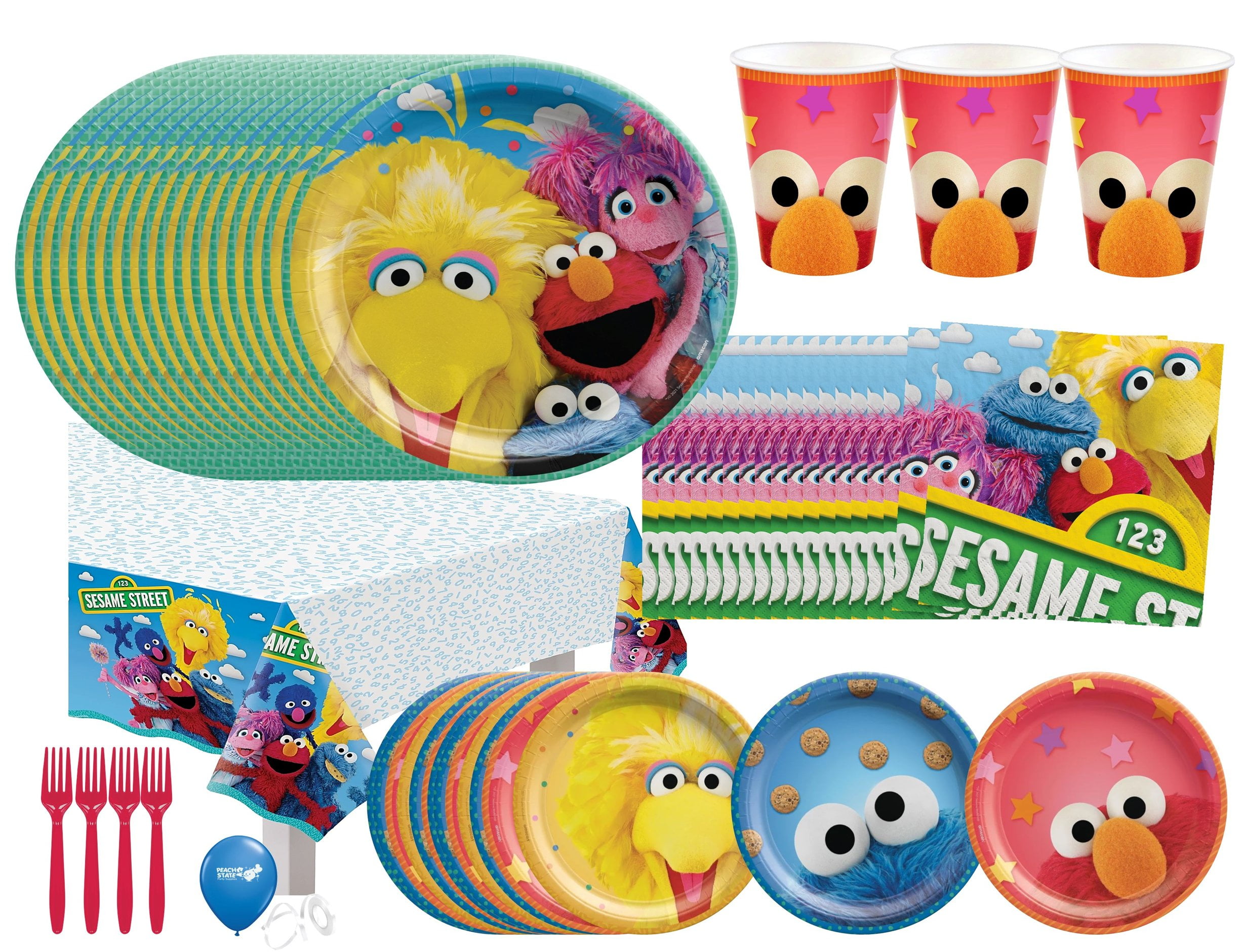 Sesame Street Birthday Party Supplies, Elmo Napkins, Decor Banner — free download