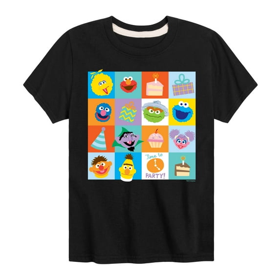 Sesame Street - Birthday Time To Party - Toddler and Youth Short Sleeve Graphic T-Shirt