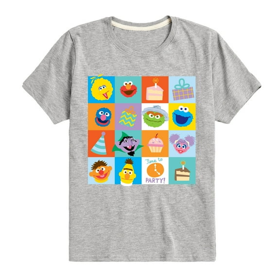 Sesame Street - Birthday Time To Party - Toddler and Youth Short Sleeve Graphic T-Shirt