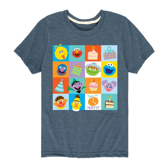 Sesame Street - Birthday Time To Party - Toddler and Youth Short Sleeve Graphic T-Shirt