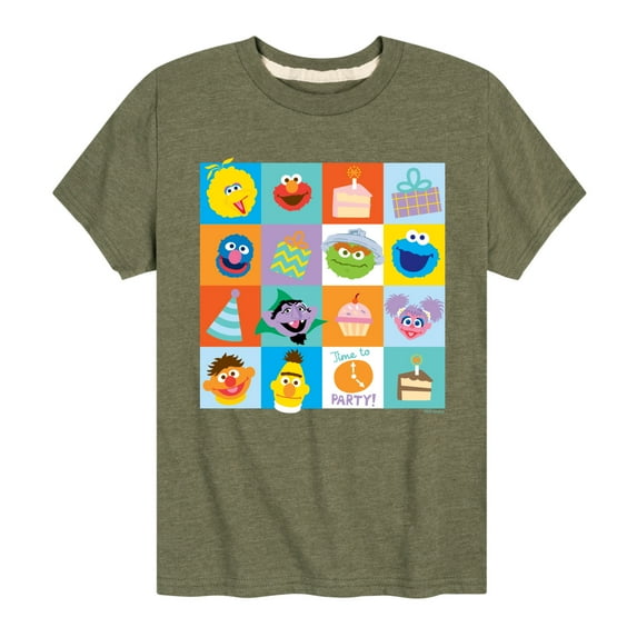 Sesame Street - Birthday Time To Party - Toddler and Youth Short Sleeve Graphic T-Shirt