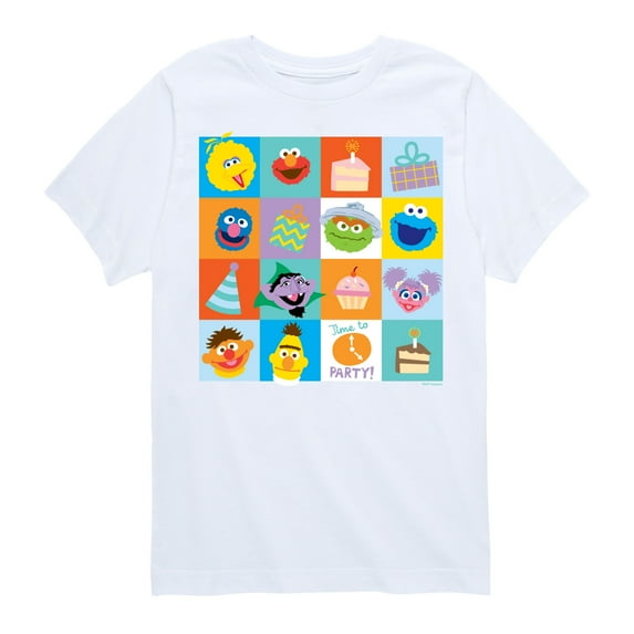 Sesame Street - Birthday Time To Party - Toddler and Youth Short Sleeve Graphic T-Shirt
