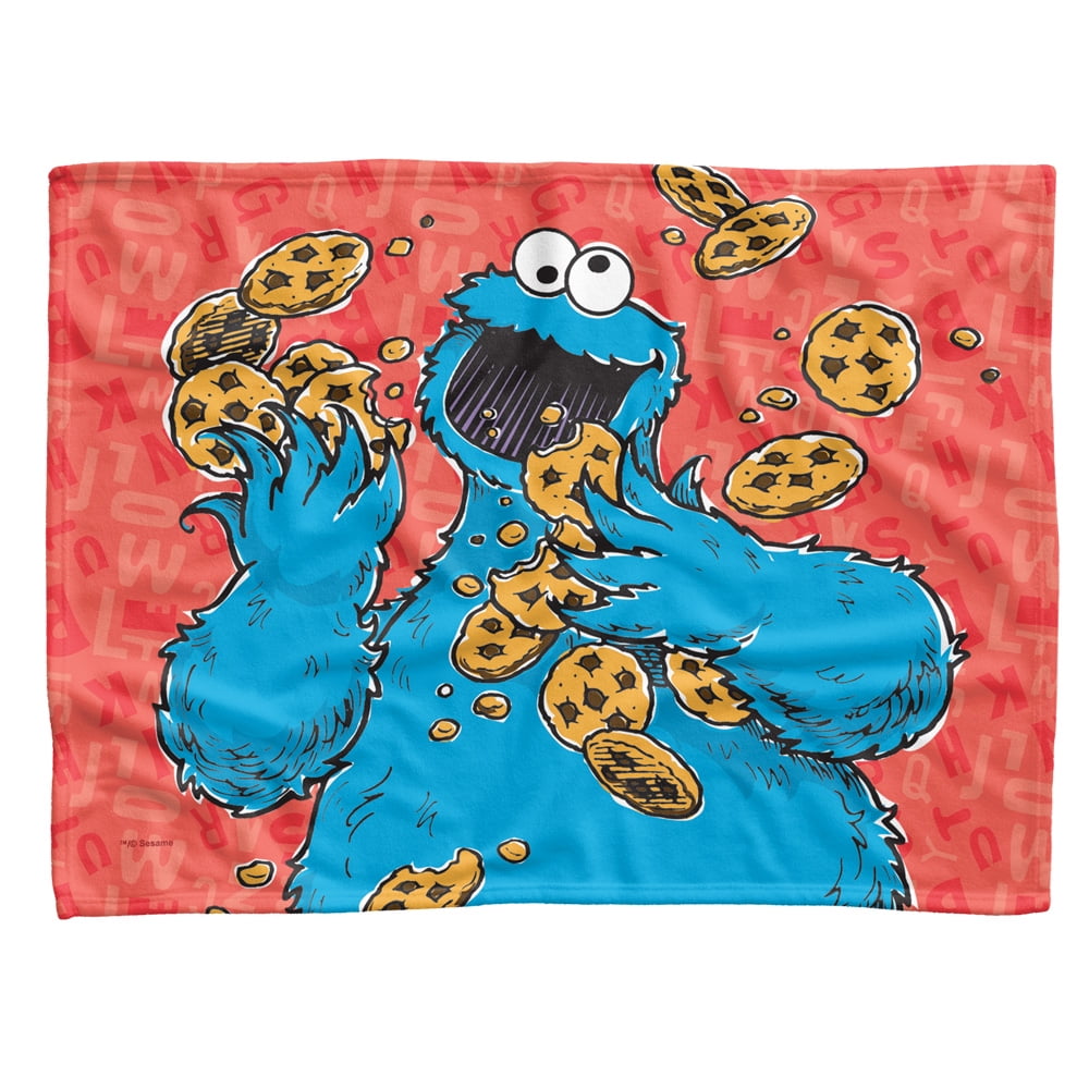 Sesame Street Blanket 30 X40 Cookie Monster Character Ultrasoft Fleece Baby Blanket