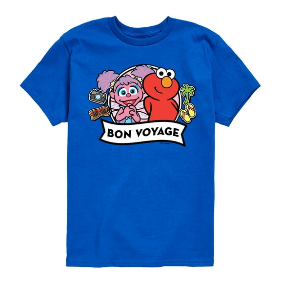 Sesame Street - Bon Voyage - Toddler and Youth Short Sleeve Graphic T-Shirt