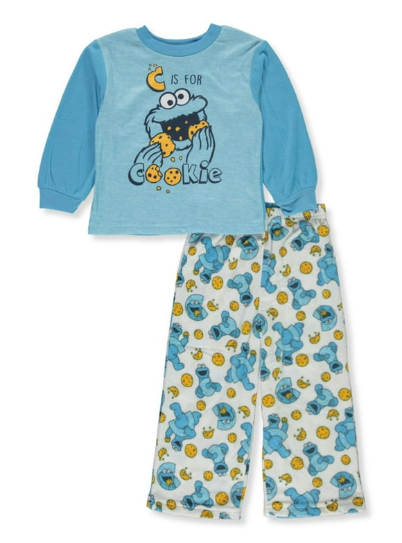 Sesame Street Boys' Sesame Street Cookie Monster C is for Cookie Toddler Pajama (2T)