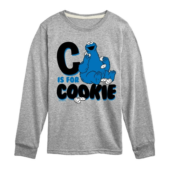 Sesame Street - C Is For Cookie - Toddler and Youth Long Sleeve T-Shirt
