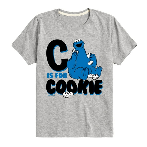 Sesame Street - C Is For Cookie - Toddler and Youth Short Sleeve Graphic T-Shirt