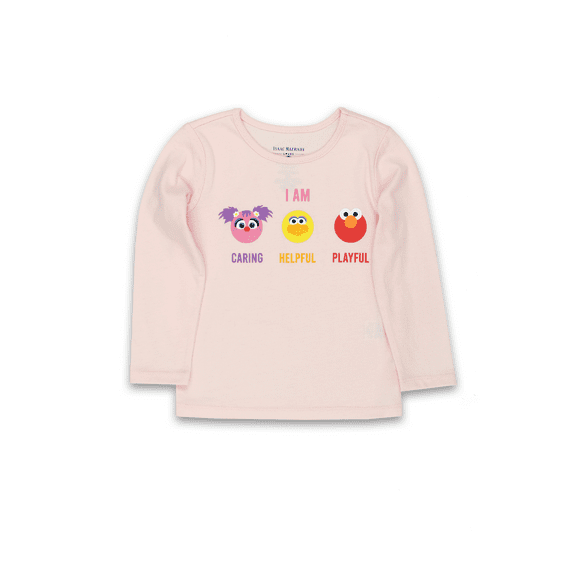 Sesame Street Caring Helpful Playful Elmo Toddler Baby Long Sleeve T-Shirt Tee SEG058LS